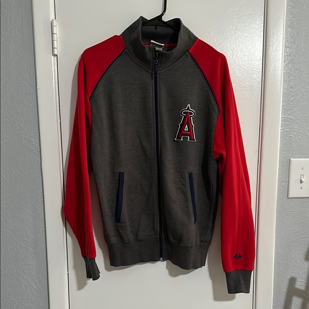 Majestic Gray and Red Angels Jacket